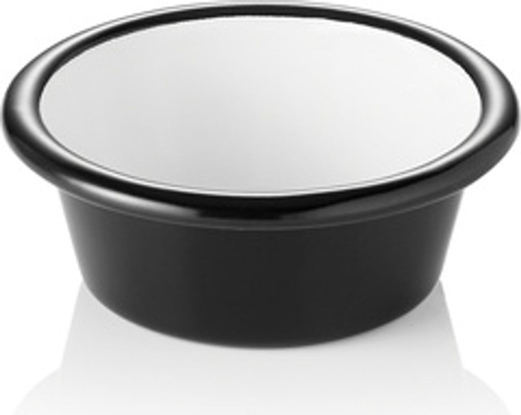 Dipschale GRACE, Ø 7 cm, 80 ml, Emaille, weiß schwarz