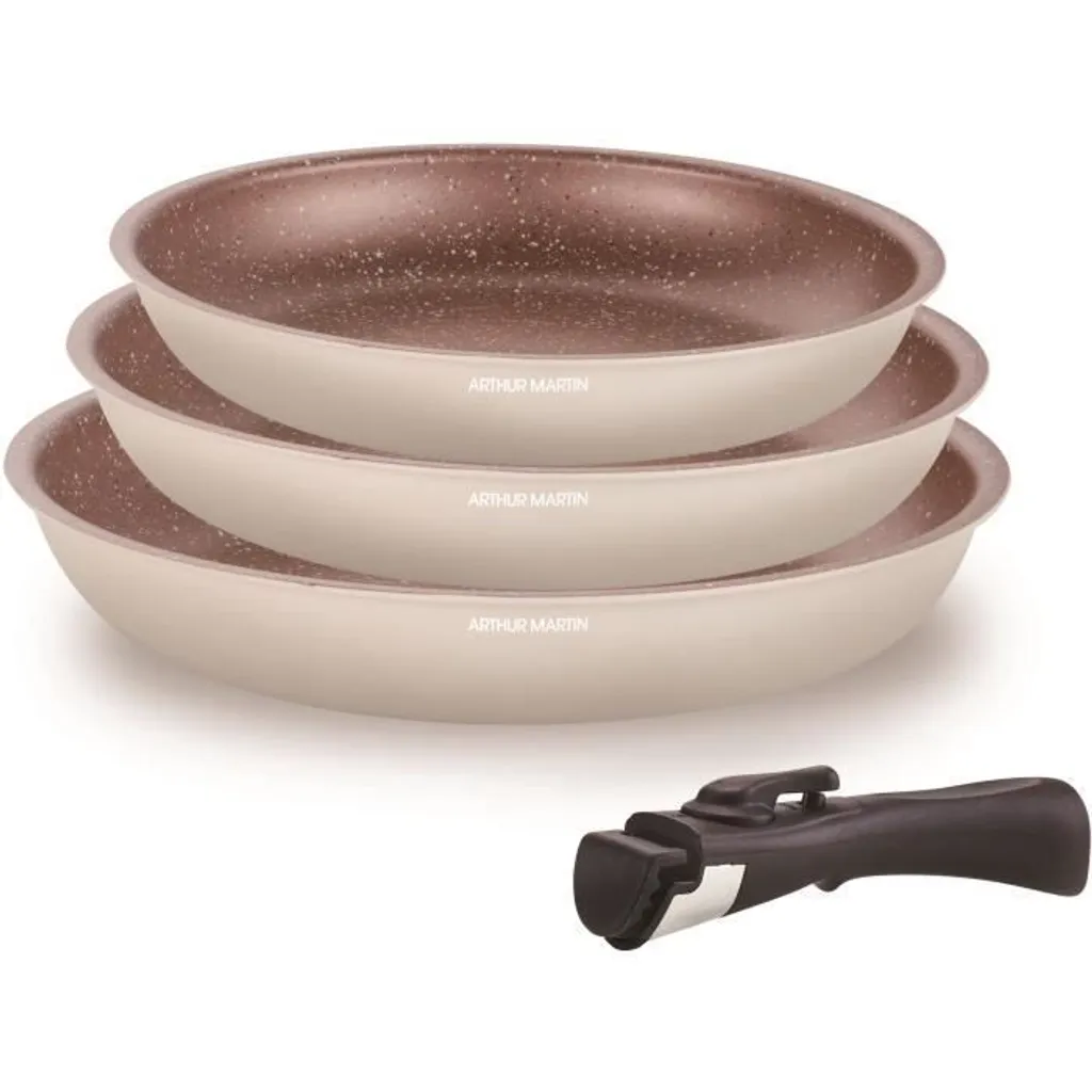 Set Cucina Arthur Martin AM4754 Antiaderente Induzione Manico Removibile