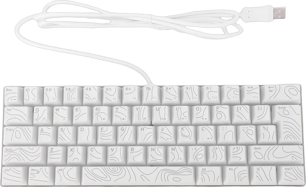 Clavier gaming mécanique 60% blanc RGB ergonomique contre la fatigue