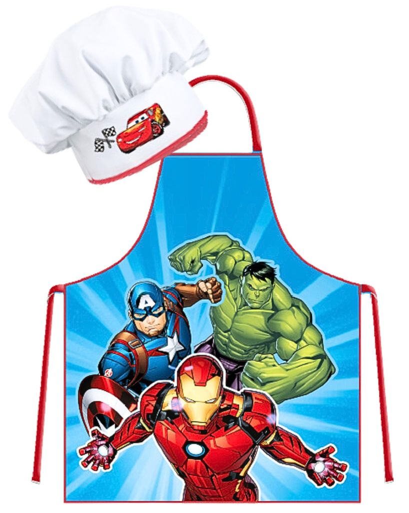 Avengers Kinder Kochschürze + Kochmütze - Marvel Koch-Set 2 Produktbild 