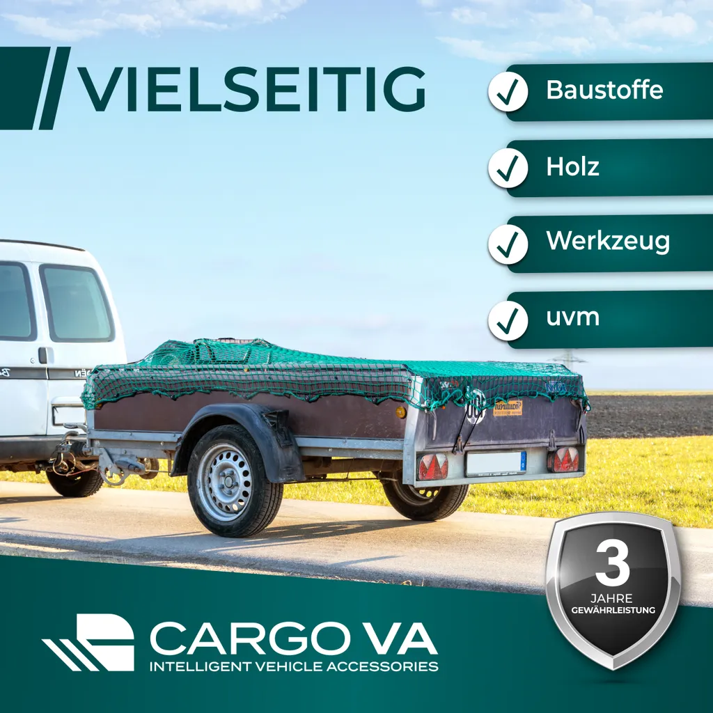 Filet pour transport de déchets verts et gravats 2x3M CargoVA DEKRA - 7