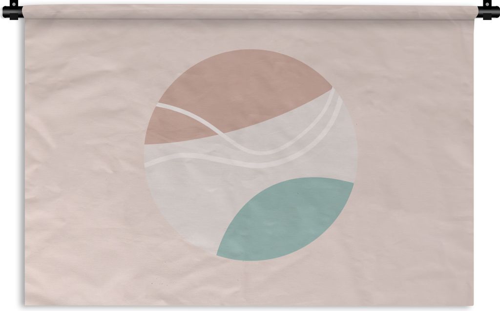 MuchoWow Wandteppich Wandbehang Sommer - Tennisball - Rosa - Blau 150x100 cm Tapisserie Dekoration Wandtuch - Waschbar - Tapisserien - Wand-Decke