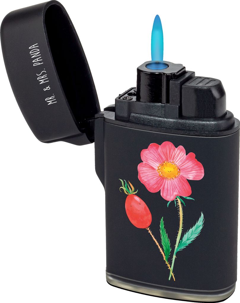 Mr. & Mrs. Panda sturmfeuerzeug Blume Hagebutte - Schwarz - Produktbild 