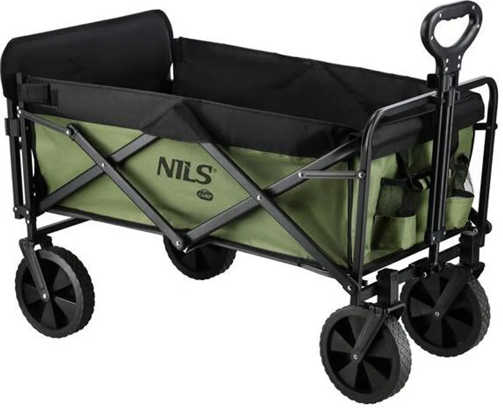 Remorque NILS Camp NC2602 verte de 150 L avec roues tout-terrain pro