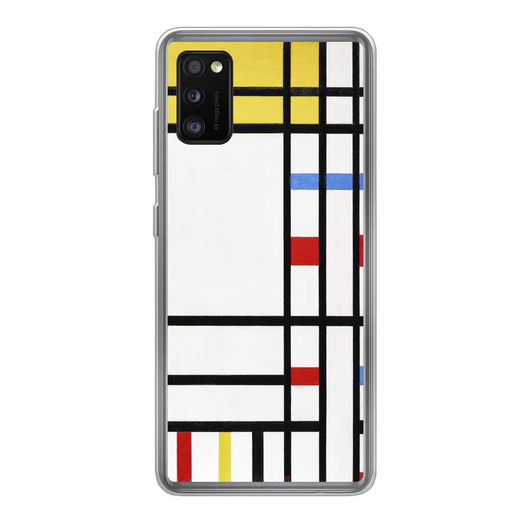 MuchoWow Handyhülle Schutzhülle Hülle für Samsung Galaxy A41 Place De La Concorde - Piet Mondrian Silikon Softcase Handy Hülle - Mobiltelefon