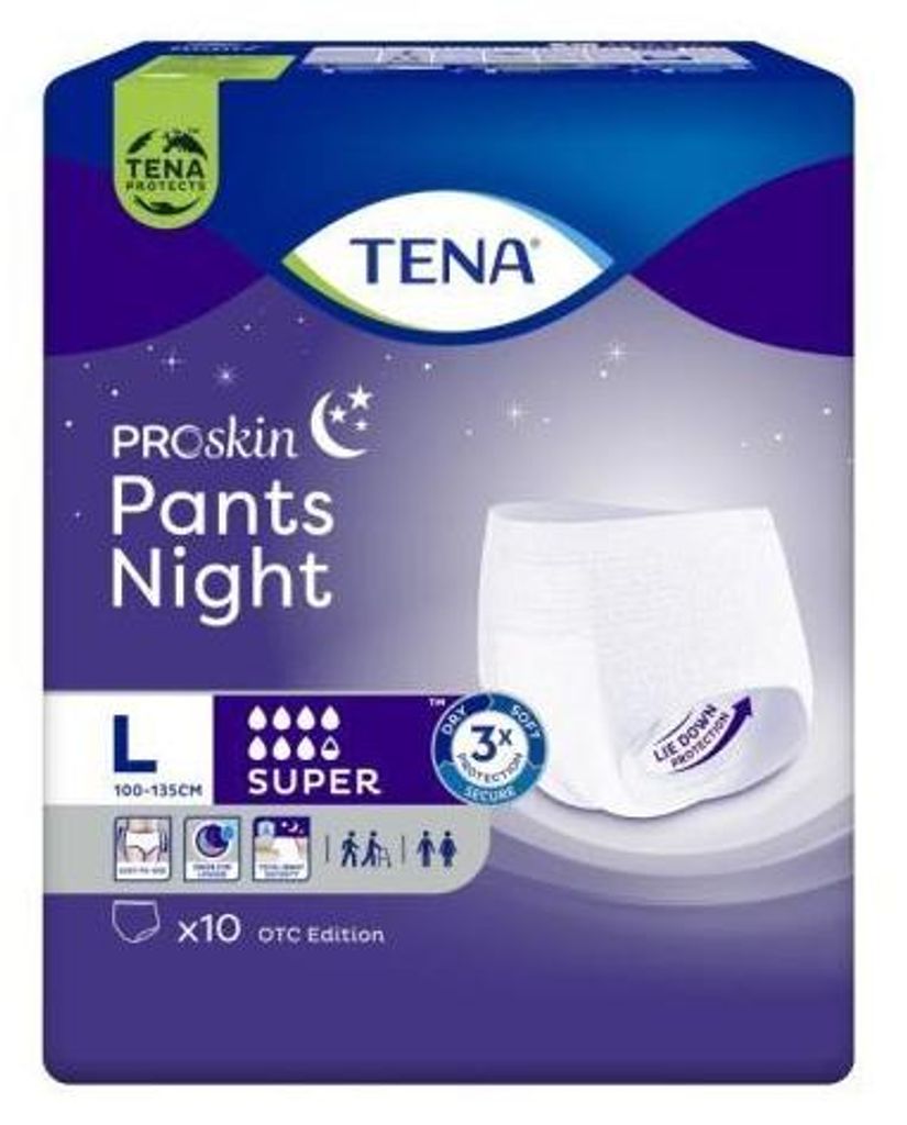 Majtki chłonne Tena Pants ProSkin, Super Night, rozmiar L, Zdjęcie produktu 
