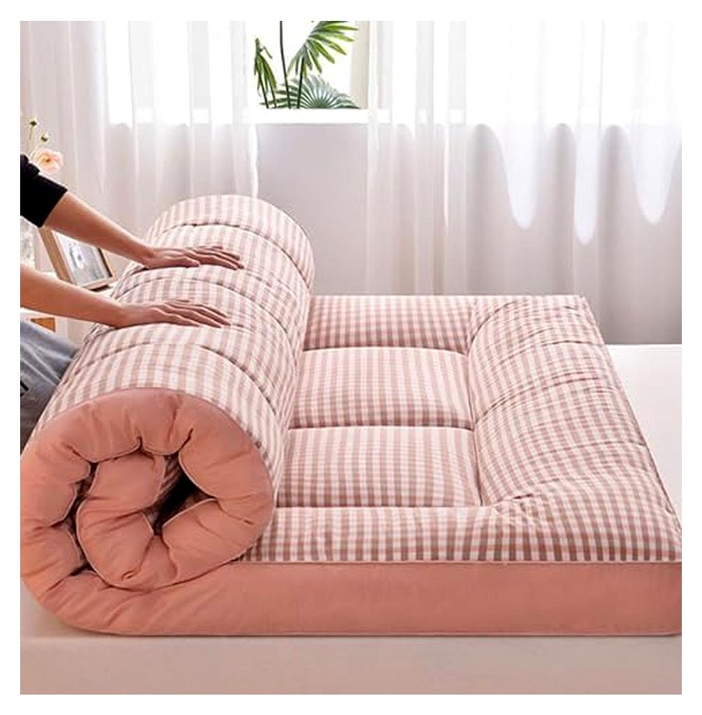 Tatami Futon-Matratze, King Size, aufrollbar und faltbar, druckentlastend, atmungsaktiv, ideal für Schlafsäle