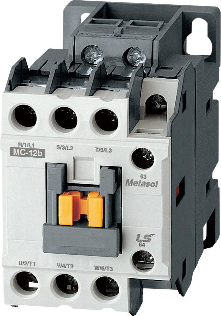 12 A, 5,5 kW, 3-poliges Leistungsschütz mit 230-VAC-Spule. 1a1b-Hilfskontakte als Standard.
