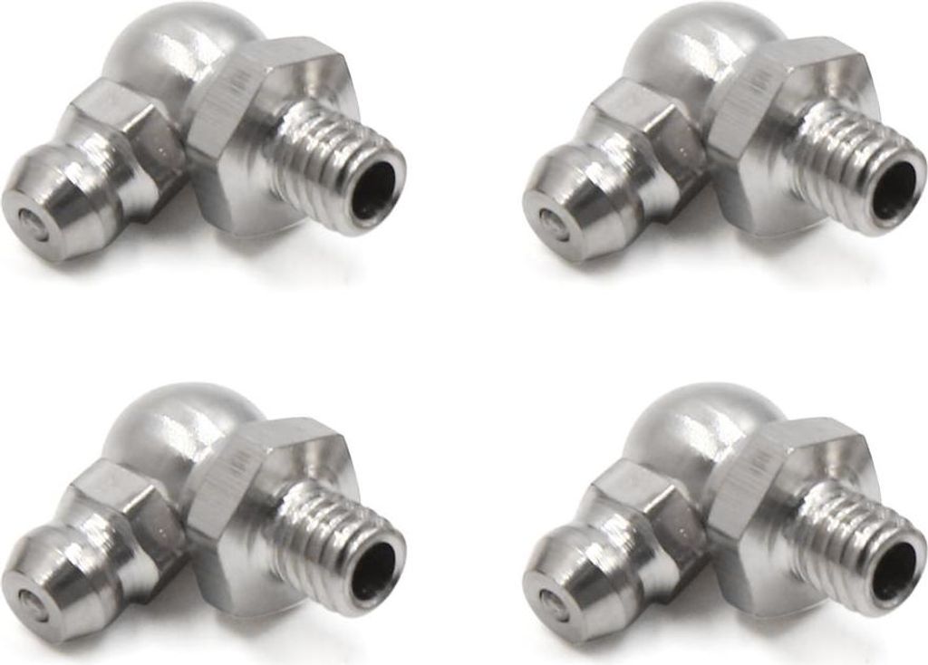 4 Stück M6 x 1 Kegelschmiernippel Abschmiernippel Metall 90 Grad Winkel Schmiernippel Fitting für Auto
