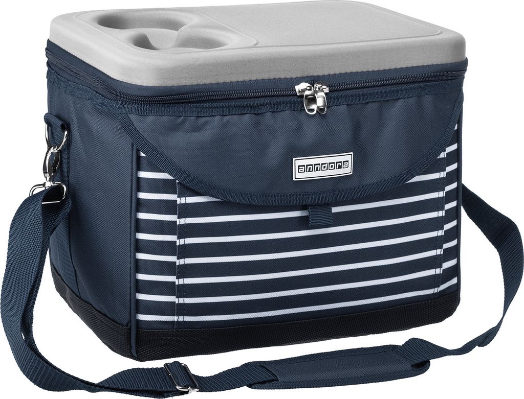 anndora Kühltasche 22 Liter - blau weiß - navy Produktbild 