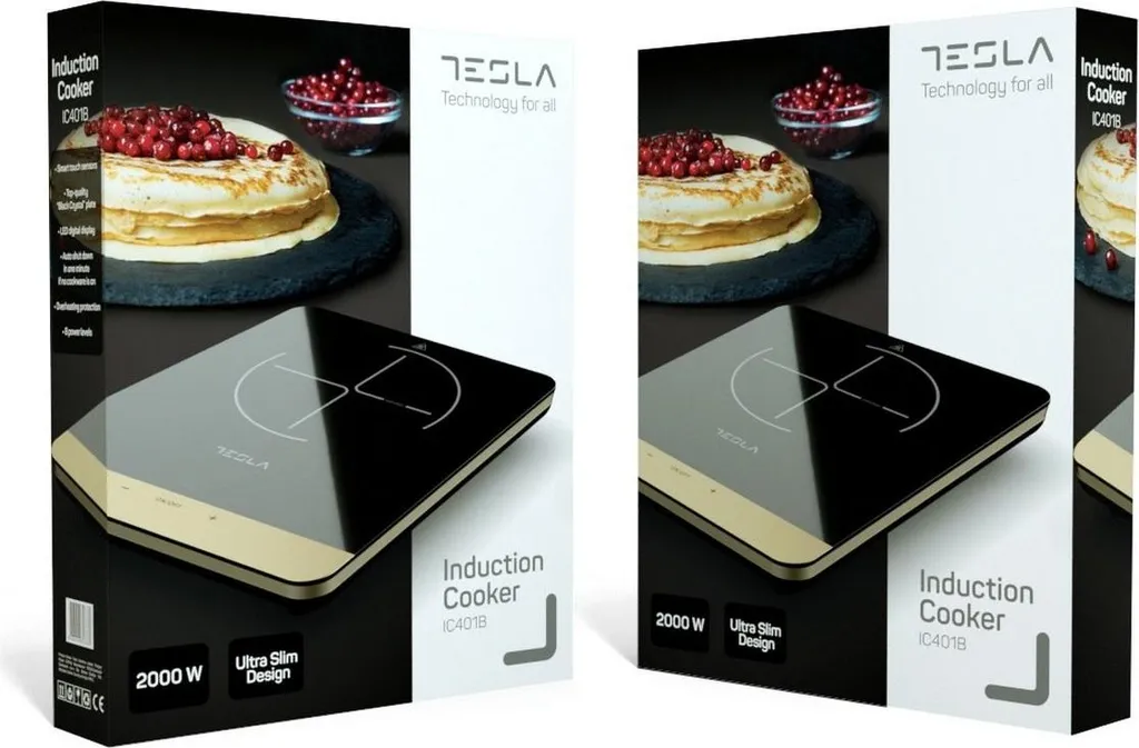 Cuisson rapide : table induction Tesla IC401B 1 feu 2000W ultra-compacte