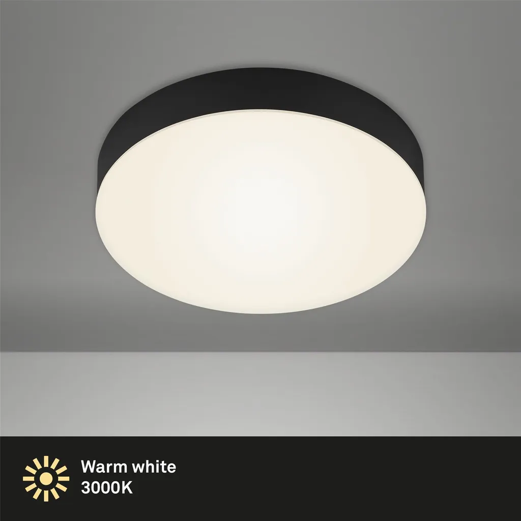 Lampada Soffitto LED Briloner Frameless Nero 16W 3000K 21,2cm