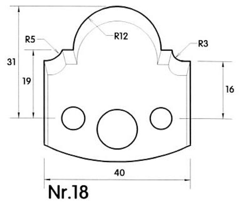 BRÜCK UNI-Profilmesser Nr. 18 HSS | 36318