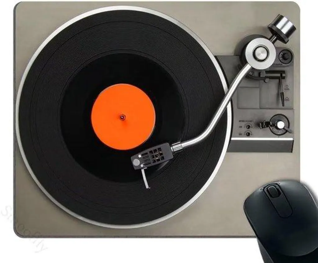 Tapis de souris vintage disque vinyle en caoutchouc pour ordinateur