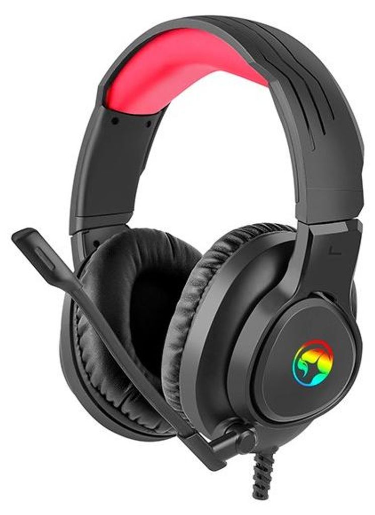 Marvo HG8958, Kopfhörer mit Mikrofon, Lautstärkeregler, schwarz, für Gaming, 3,5 mm Klinke + rozdvojka + USB