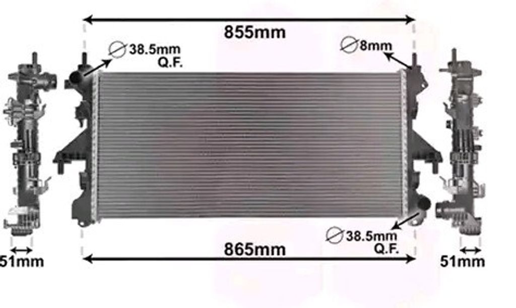 VAN WEZEL 17002453 - OE 1367532080 Kühler, Motorkühlung für Jumper, Ducato, Boxer