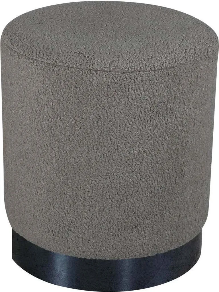 Petit Pouf d'Appoint Gris 35cm - Solution Gain de Place pour Petit Salon