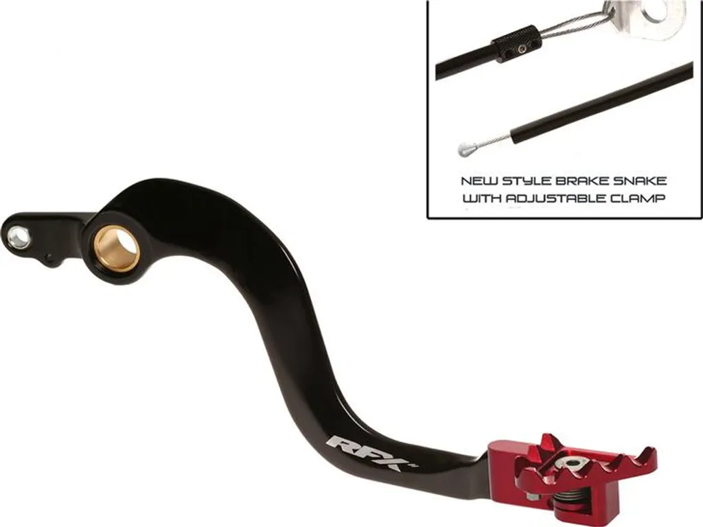 Levier de Frein Arrière Moto Cross RFX Pro FT Adaptable Honda CR250 Noir