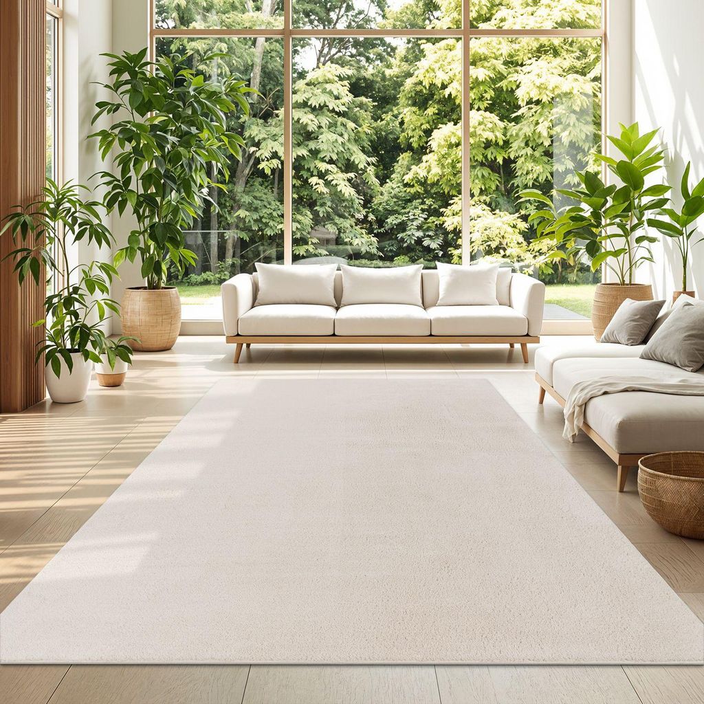 TT Home Wohnzimmer Teppich Kurzflor Anti-Rutsch Rückseite Produktbild 