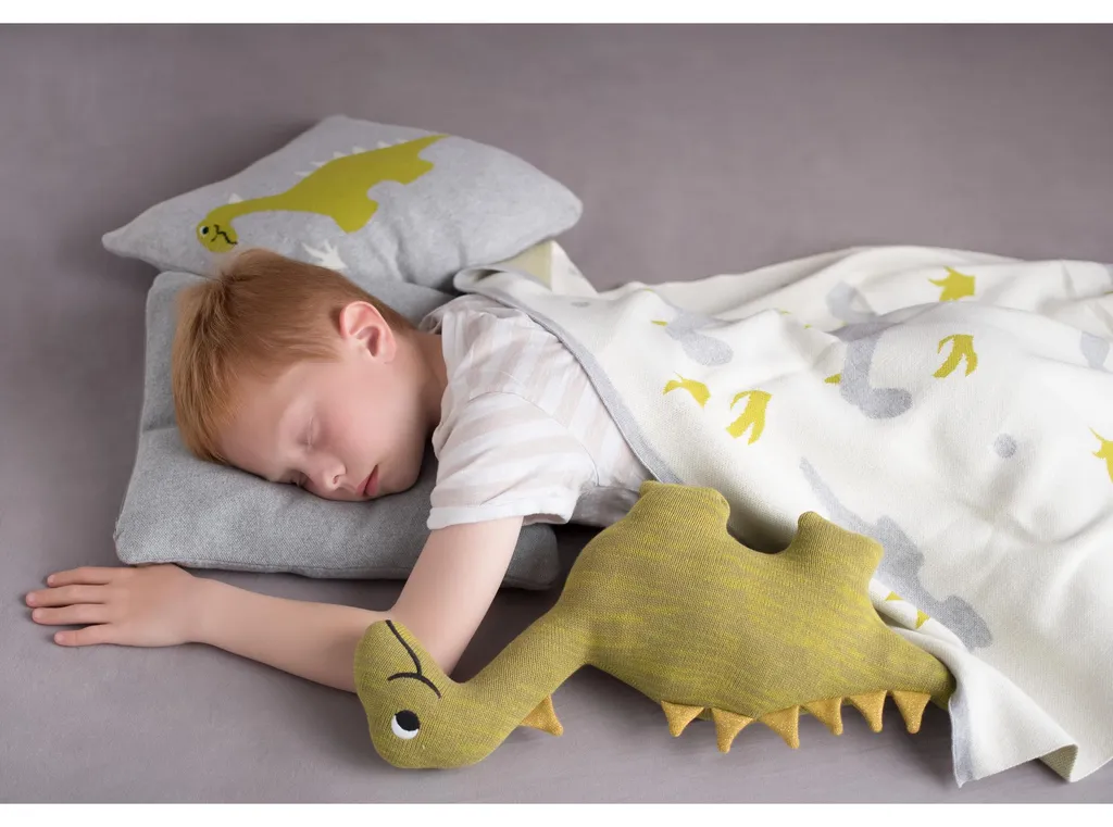 Couverture Bébé Tiny Dinosaures Beige - Douceur et Grand Format - 6