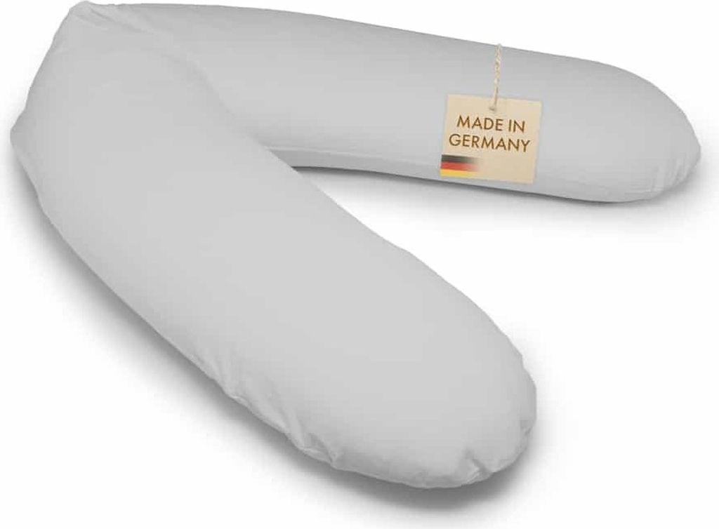 pic Bear Stillkissen Classic Schwangerschaftskissen aus 100% Baumwolle mit EPS 190 cm Dessin: Eisgrau Jersey