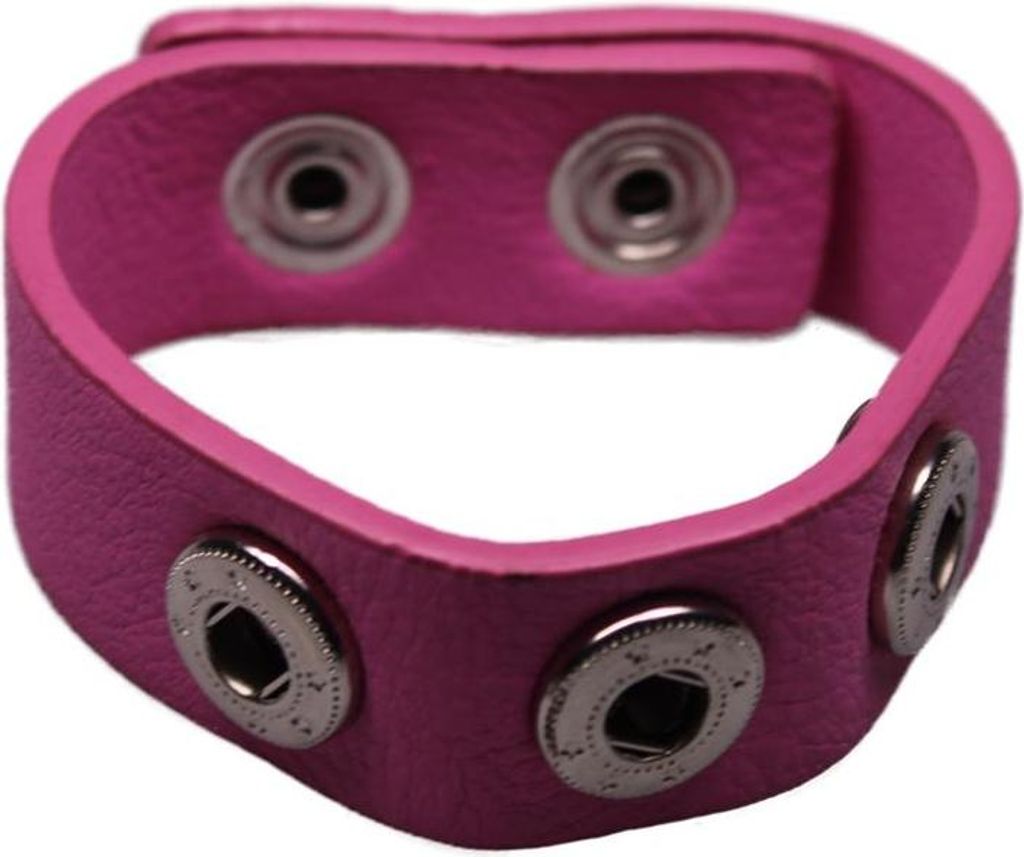 Click Button Armband Pink