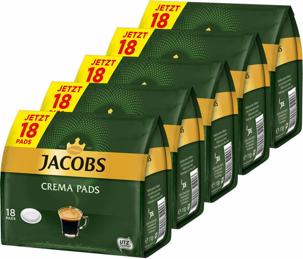 Jacobs Kaffeepads Crema Pads, Klassisch, Samtiger & Weicher Produktbild 
