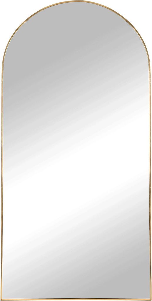 Standspiegel >Madrid< in Messing, Aluminium, Spiegel - 90x180x2,8cm (BxHxT)