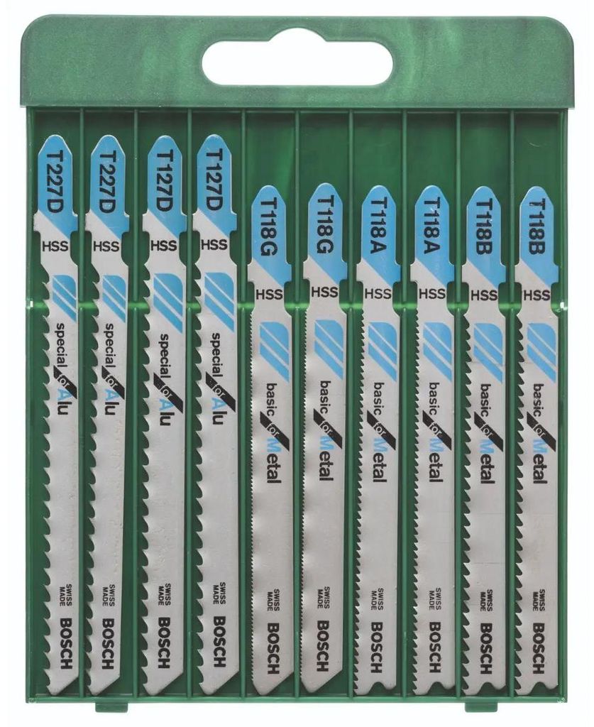 Bosch 2609256745 DIY Stichsägeblattset 10-teilig T118A (2)/T118B (2)/T118G (2)/T127D (2)/T227D (2)