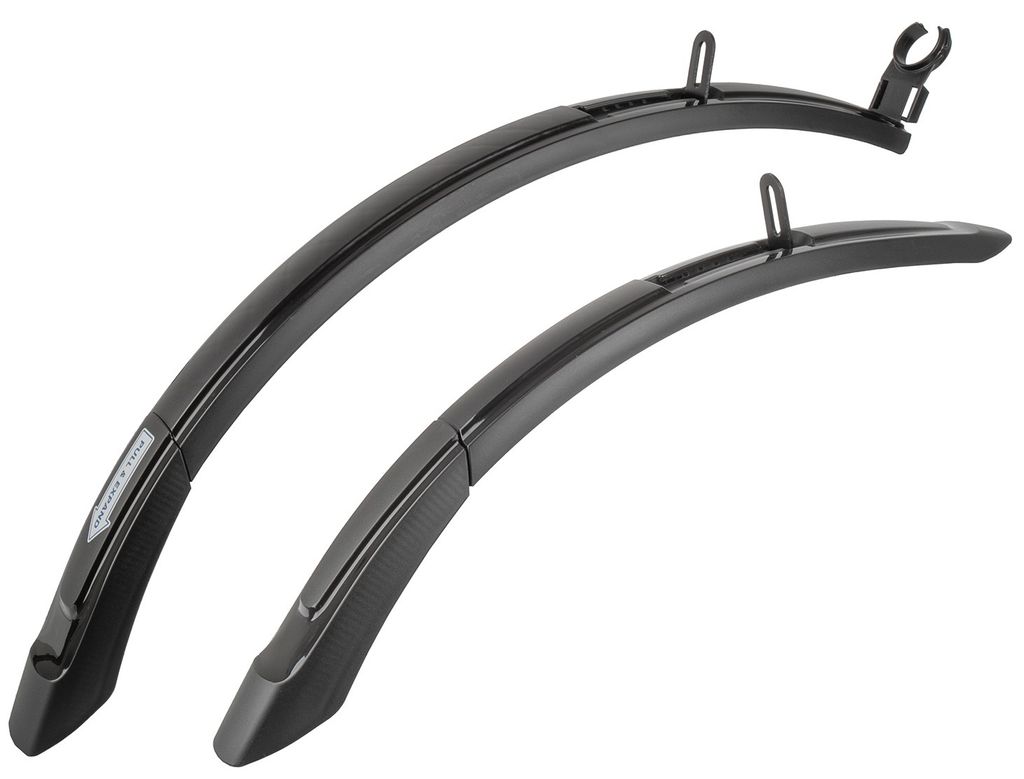 M-Wave Mud Max F+R ADJ S, Vordere & hintere Schutzbleche (Set), Schwarz
