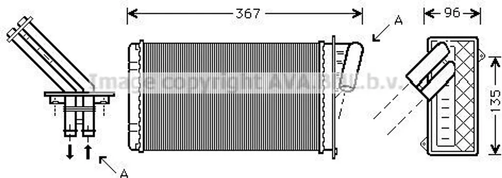 Chauffage pour Laguna I : Échangeur Thermique PRASCO RTA6203 Fiable