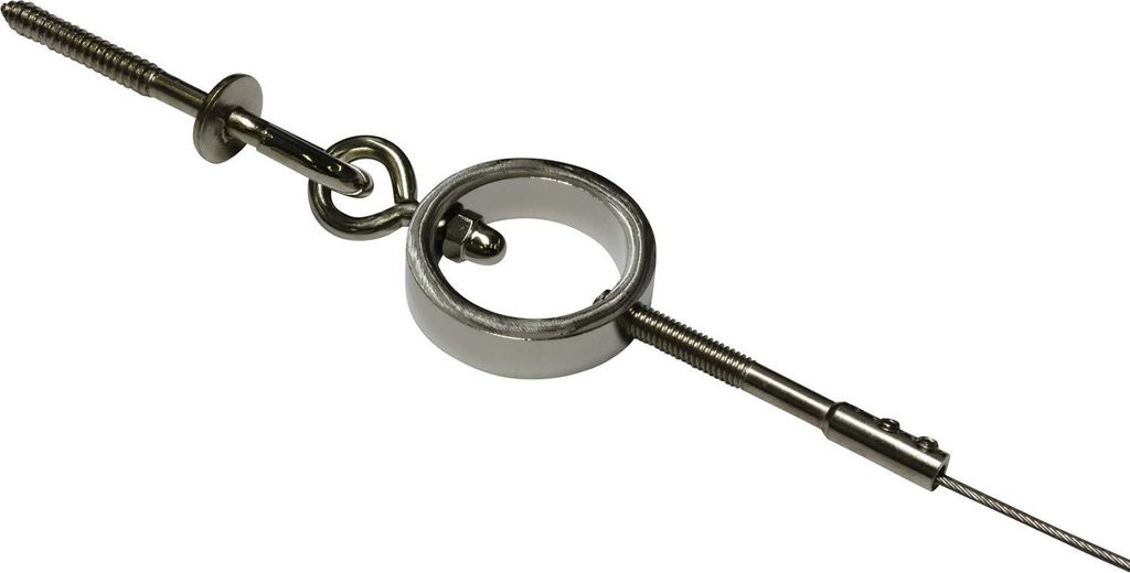 GARDINIA Seilspanngarnitur Ring, Chrom Produktbild 