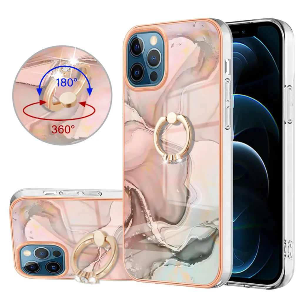 Cover iPhone 12 Pro Max con Anello Crème - Sicura e Anti-Caduta