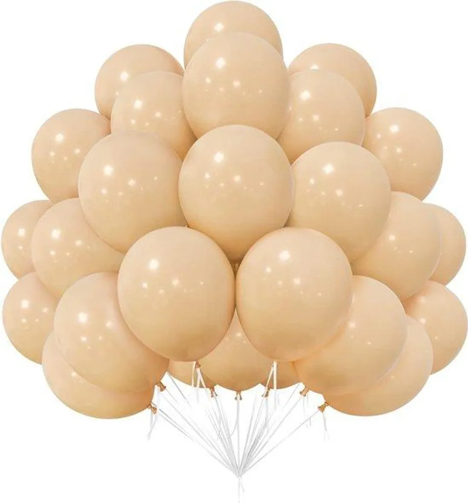 Ballons Mat Abricot Non Transparents - Lot 50 Ballons Robustes 30 cm
