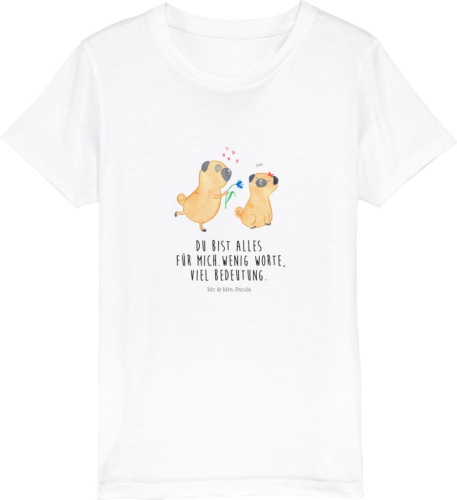 Mr. & Mrs. Panda Kleinkinder T-Shirt Mops Verliebt 5-6 Produktbild 
