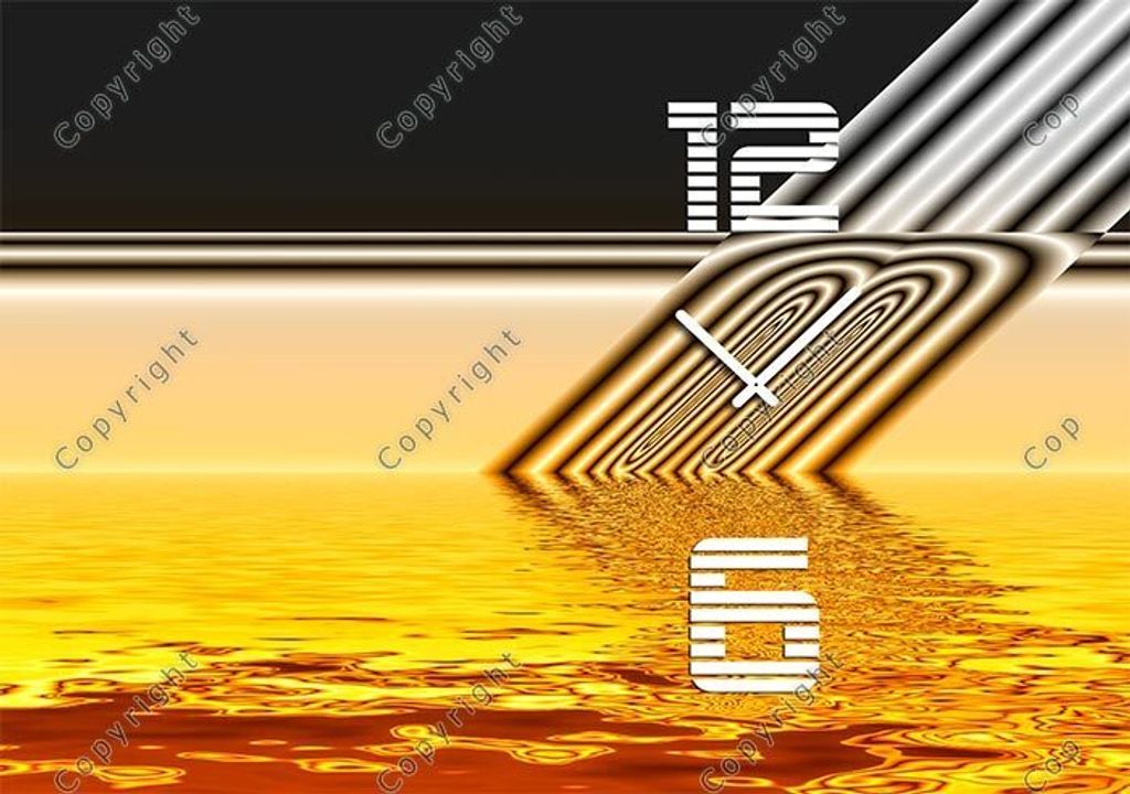 4337 Dixtime Designer Wanduhr, Wanduhren, Moderne Wohnraumuhr 50cm x 70cm