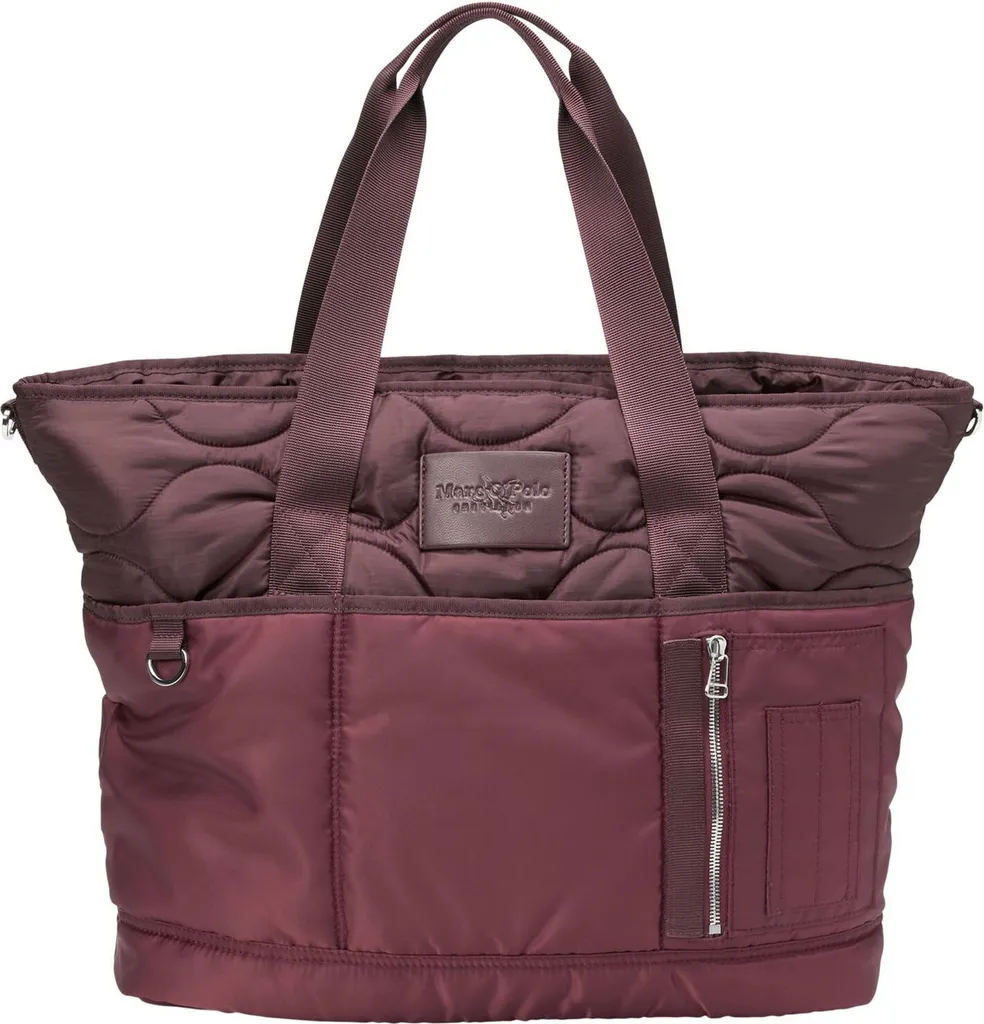 Grand sac cabas femme violet foncé Marc O'Polo - Modèle Shopper souple