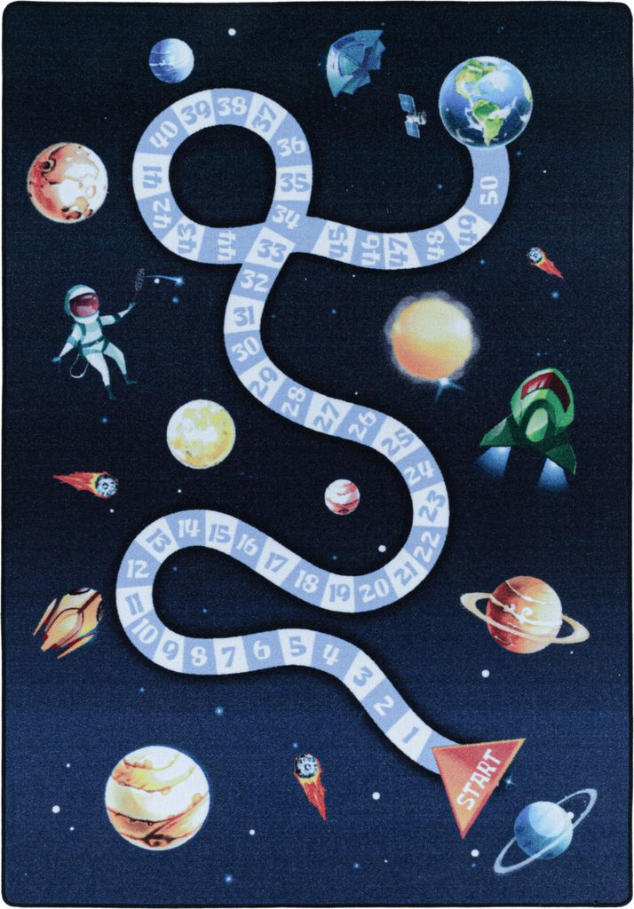Kinderteppich Weltraum-Design Marine 120 x 170 cm Produktbild 