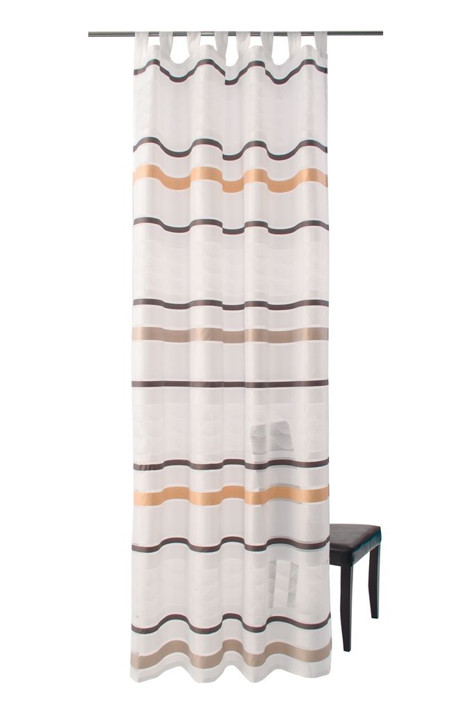 Homing Vorhang Tarent, Schlaufenschal - 140 x 245 cm, Coffee