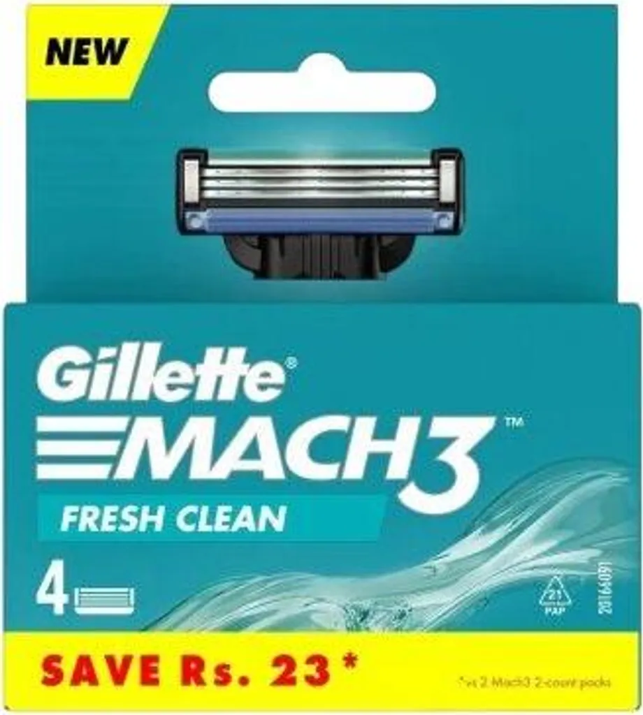 Lames Gillette Mach 3 avec Bande Lubrifiante - Pack 4 Pièces Confort
