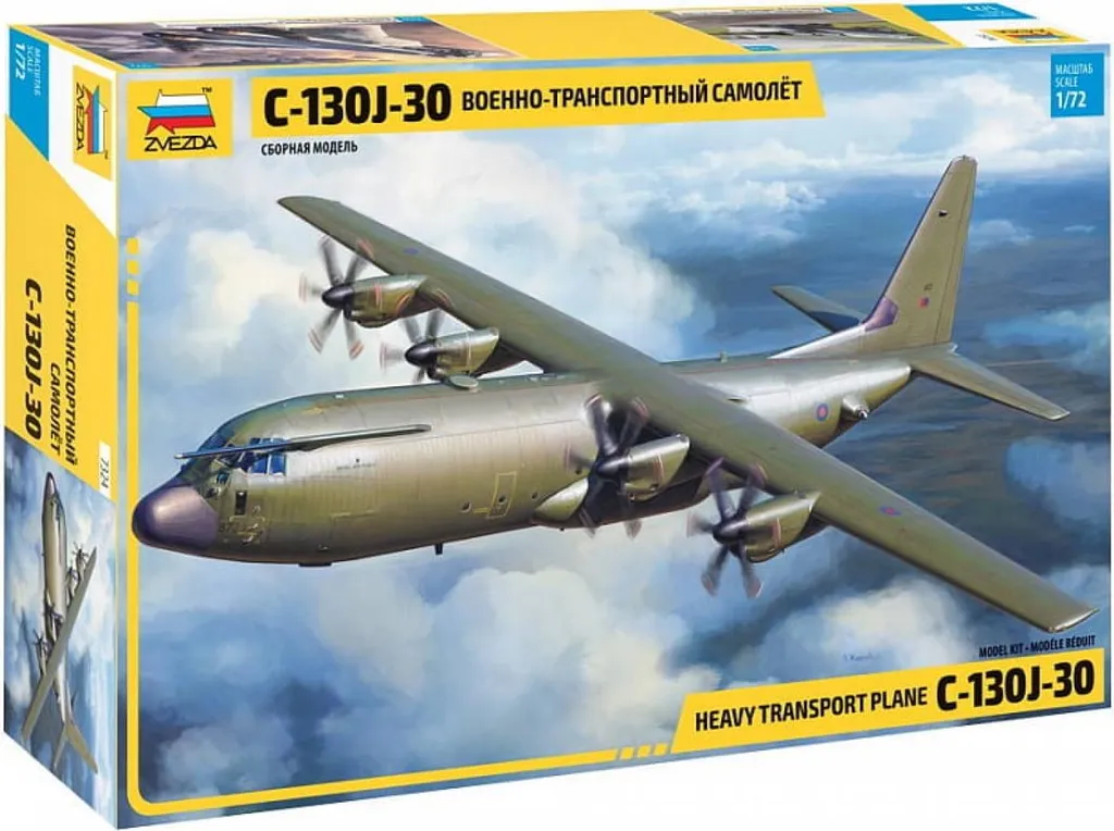 Maquette d'avion militaire C-130 J-30 Kit 7324 transporteur Hercules 1:72