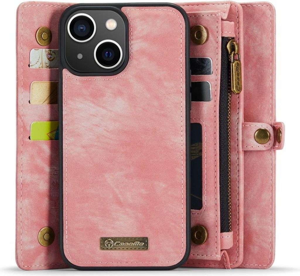 iPhone 13 Hülle - CaseMe 008 2-in-1 Klapphülle & Back Cover mit Brieftasche - Pink