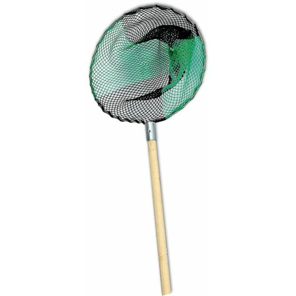 Épuisette pour entretenir un bassin de jardin, manche bois long 120cm
