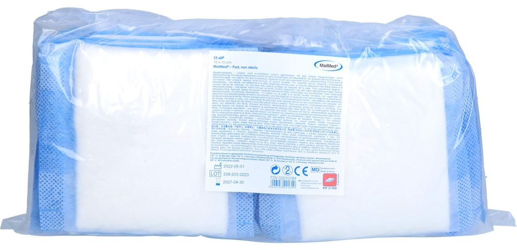MaiMed Pad absorpčné kompresy nesterilné 25 kusov 10 x 10 Obrázok produktu 