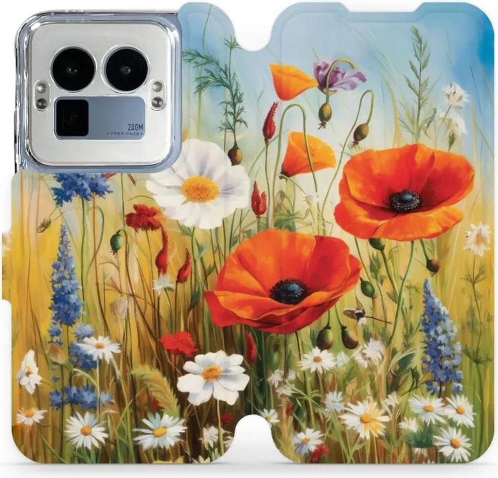 Handyhülle mit klappe für Realme GT 8 Pro, Mobiwear Book, Wiesenblumen