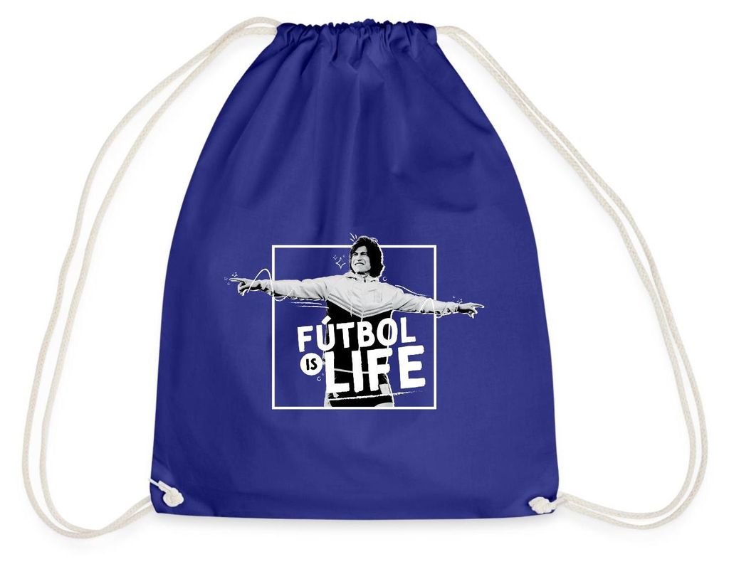 Spreadshirt Ted Lasso Dani Rojas Fútbol Is Life Turnbeutel, One size, Königsblau