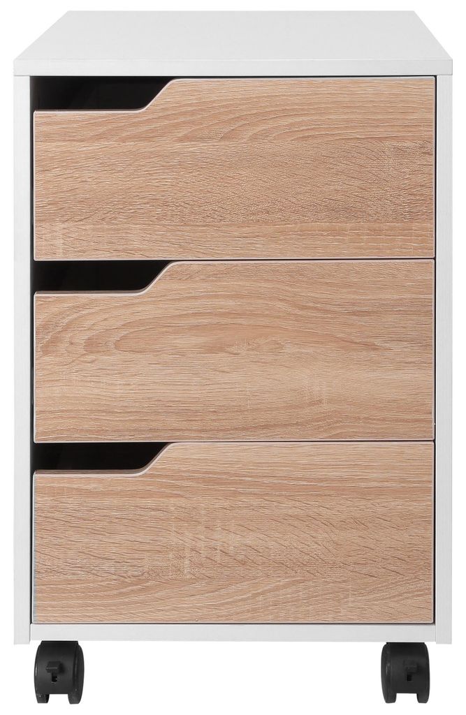 HOMCOM Rollcontainer Aktenschrank, Büroschrank mit 3 Produktbild 