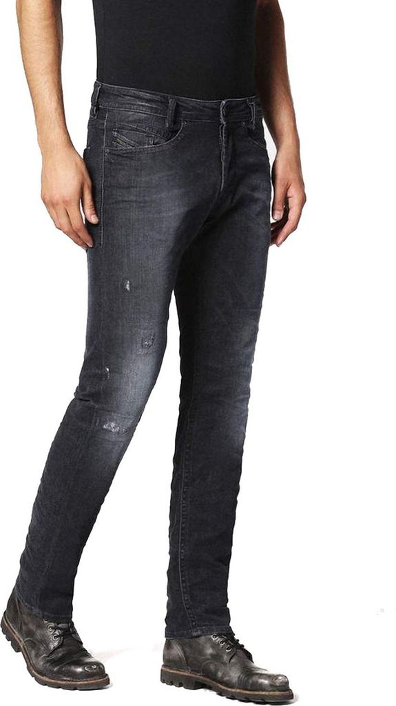 Diesel Herren Akee 0683Q Jeans Hose Slim Tapered