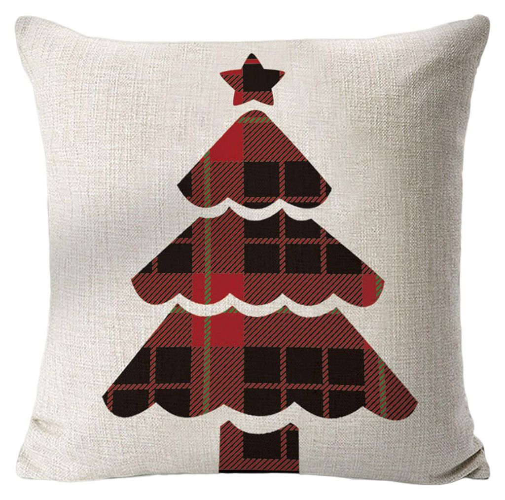 45x45cm Weihnachtskissenbezug „Frohe Weihnachten“ mit Schneeflocken- und Buchstabenprint, Dekokissenbezug für Sofa oder Schlafzimmer, quadrati...