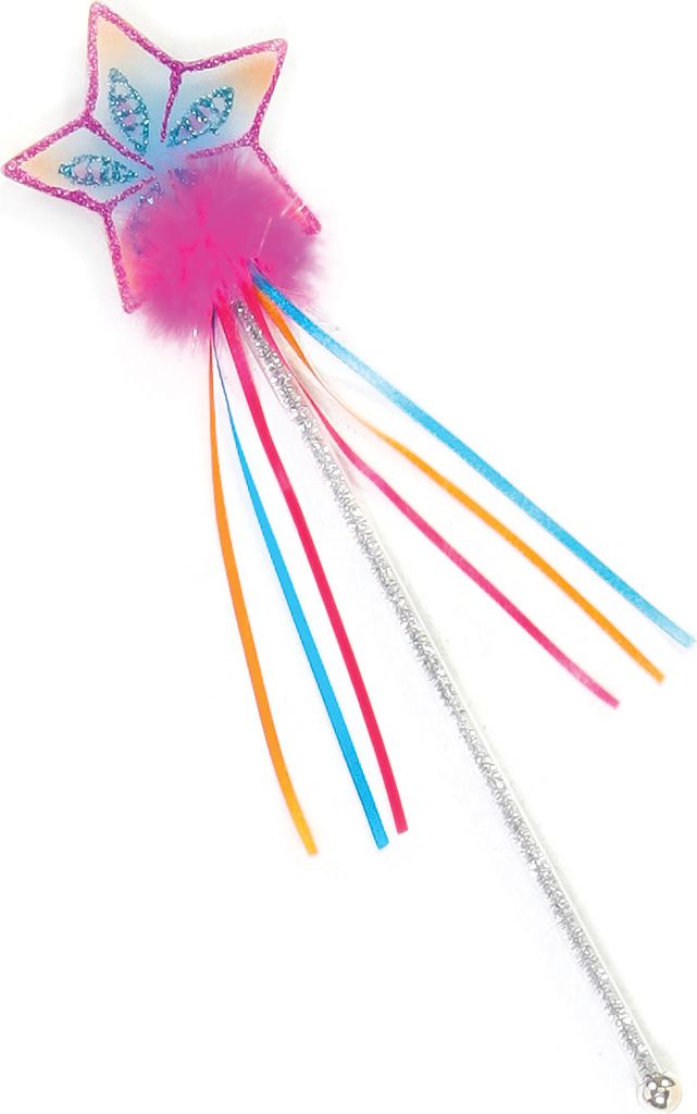 Glitzer-Zauberstab pink/pastell - Faschingszubehör für Kinder